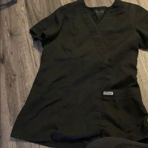 Greys Anatomy black scrub top